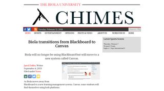 Biola transitions from Blackboard to Canvas - The Chimes
