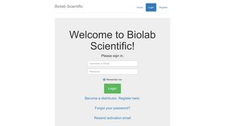 Biolab Scientific | Login