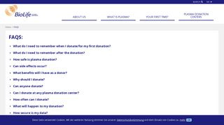 BioLife - » FAQS