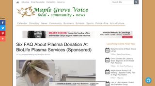 Six FAQ About Plasma Donation at BioLife Plasma Services ...