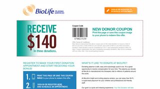 Please remember to print or take a screenshot of the $140 ... - BioLife