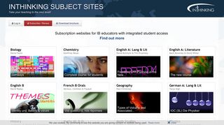 InThinking Subject Sites: Take your teaching to the next level!