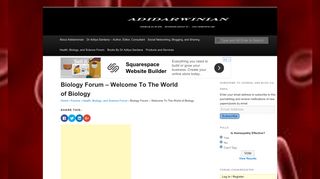 Biology Forum - Welcome To The World of Biology - Adidarwinian