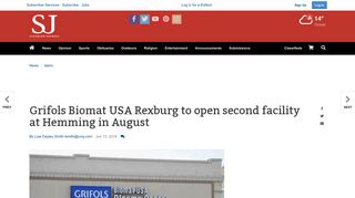 Grifols Biomat USA Rexburg to open second facility at Hemming in ...