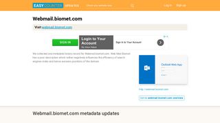 Web Mail Biomet (Webmail.biomet.com) - Outlook Web App