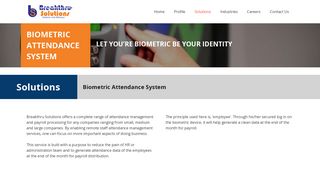 Biometric Attendance System - Breakthru Solutions