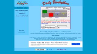 Daily Biorhythm - Check your Biorhythms (free biochart/biorythm)