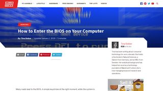 How to Enter the BIOS on Your Computer - MakeUseOf