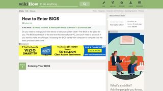 How to Enter BIOS: 8 Steps (with Pictures) - wikiHow