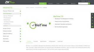 BioTime 7.0 | ZKTeco