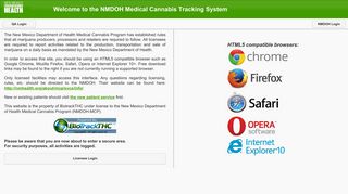 NMDOH Medical Cannabis Tracking System