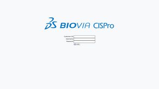 BIOVIA CISPro - Login