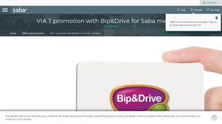 VIA T promotion with Bip&Drive for Saba members