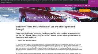 Terms and Conditions VIA-T - Emovis Tag