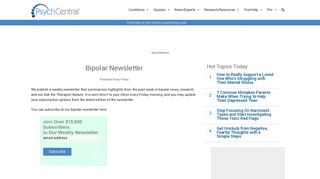 Bipolar Newsletter | Psych Central