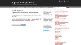 Email Sign-Up : Bipolar Network News