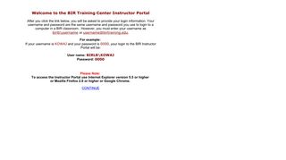 Instructor Portal Login - BIR Training Center