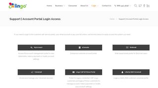 Support | Account Portal Login Access - Lingo