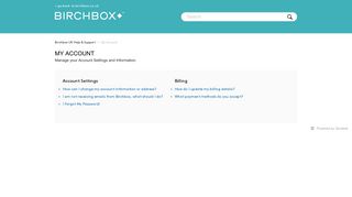 My Account – Birchbox UK Help & Support
