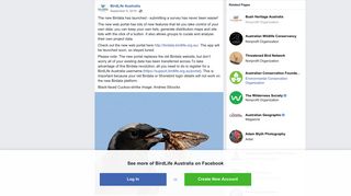 The new Birdata has launched -... - BirdLife Australia | Facebook