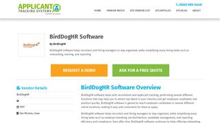 BirdDogHR - Applicant Tracking Systems