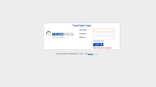 BirdRes Itinerary | Travel Agent Login