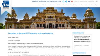 Procedure to Become IRCTC Agent for online rail ... - Welcome to IATO...