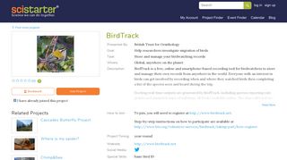 BirdTrack on SciStarter