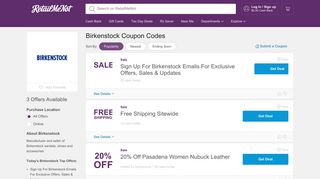 Birkenstock Promo Codes, 2 Coupons 2019 - RetailMeNot