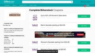Complete Birkenstock Coupons & Promo Codes Up to 42% off