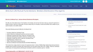 Birla Sun Life Mutual Fund Advisors- Brokers Distributors IFAs Agents ...