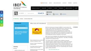 Birla Sun Life Insurance - IBEF
