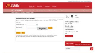 Register and Update Email ID @ Aditya Birla Sun Life Insurance