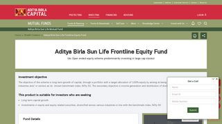 Dear Visitor - Birla Sun Life Mutual Fund - Aditya Birla Capital