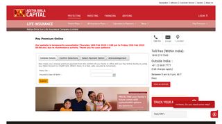 Pay Premium Payment Online @ Aditya Birla Sun Life Insurance