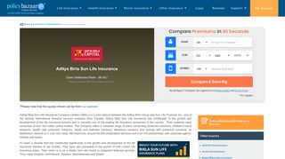 Birla Sun Life Insurance - Compare Plans & Buy Online - PolicyBazaar