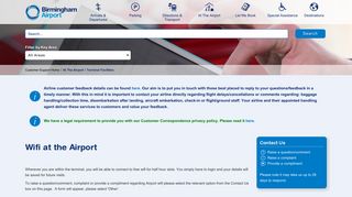 Wifi at the Airport - Customer Support Home
