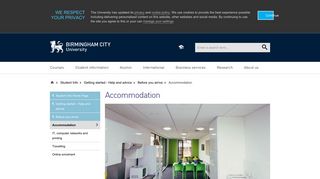 Accommodation | Birmingham City University