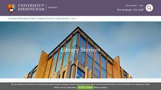 Library Services - University of Birmingham Intranet