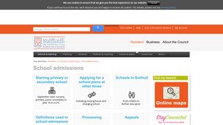 School admissions - Solihull Council