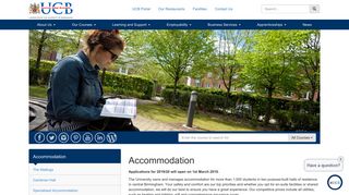 Accommodation - University College Birmingham