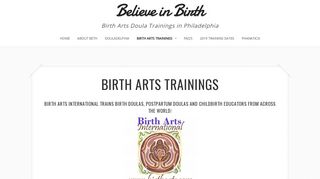 Birth Arts Trainings - Believe in Birth