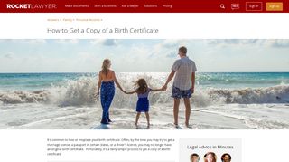 How to Get a Copy of a Birth Certificate | Rocket Lawyer