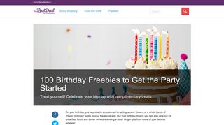 50 Birthday Freebies | It's Your Birthday; Treat Yourself - RetailMeNot