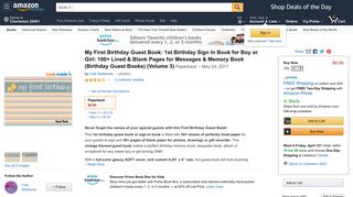 My First Birthday Guest Book: 1st Birthday Sign In Book for Boy or ...