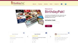 Activate BirthdayPak Gift Cards
