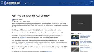 Saving with 6abc: Get free gift cards on your birthday | 6abc.com