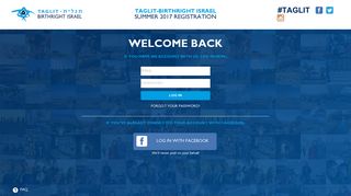 Taglit - Birthright Israel - Log In Returning Applicants