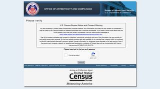 Login | Bureau of Industry and Security (BIS) - Census Bureau