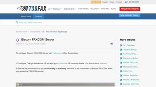 Biscom FAXCOM Server : T38Fax.com
